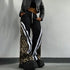 Women's Printed Striped High Waist Trousers